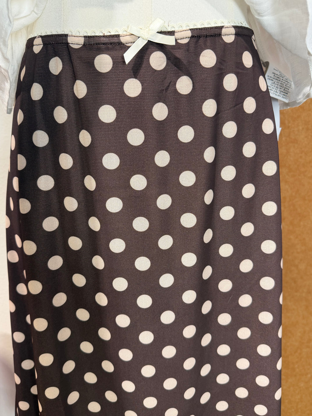 Polka Dot Jacquard Elasticated Midi Skirt | Quina