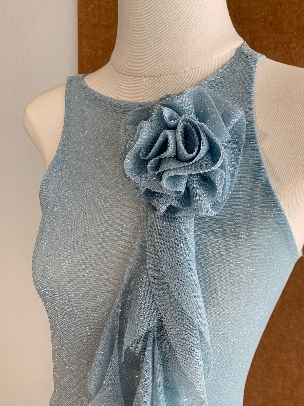 3D Rosette Glitter Knit Tank | Angel