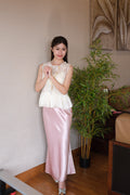Floral Embroidered Peplum Lace Vest | Amina