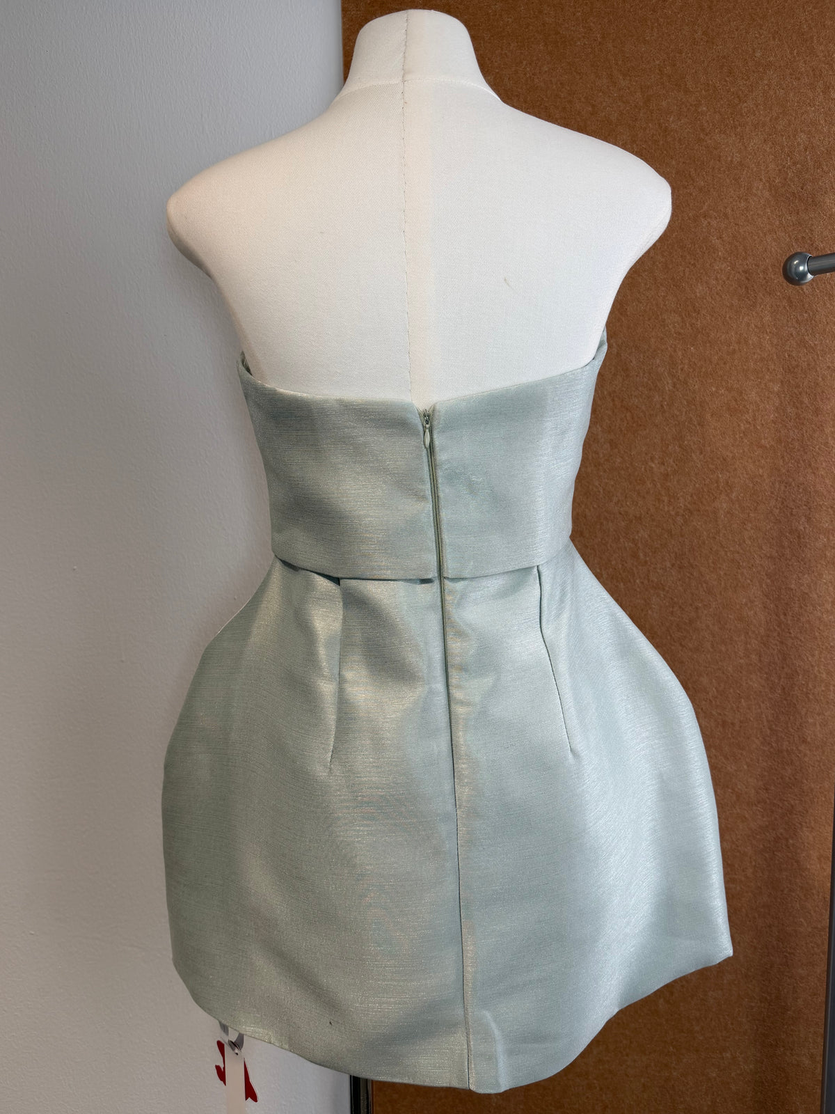 Structured Bow Bubble-Skirt Strapless Mini Dress | Zina