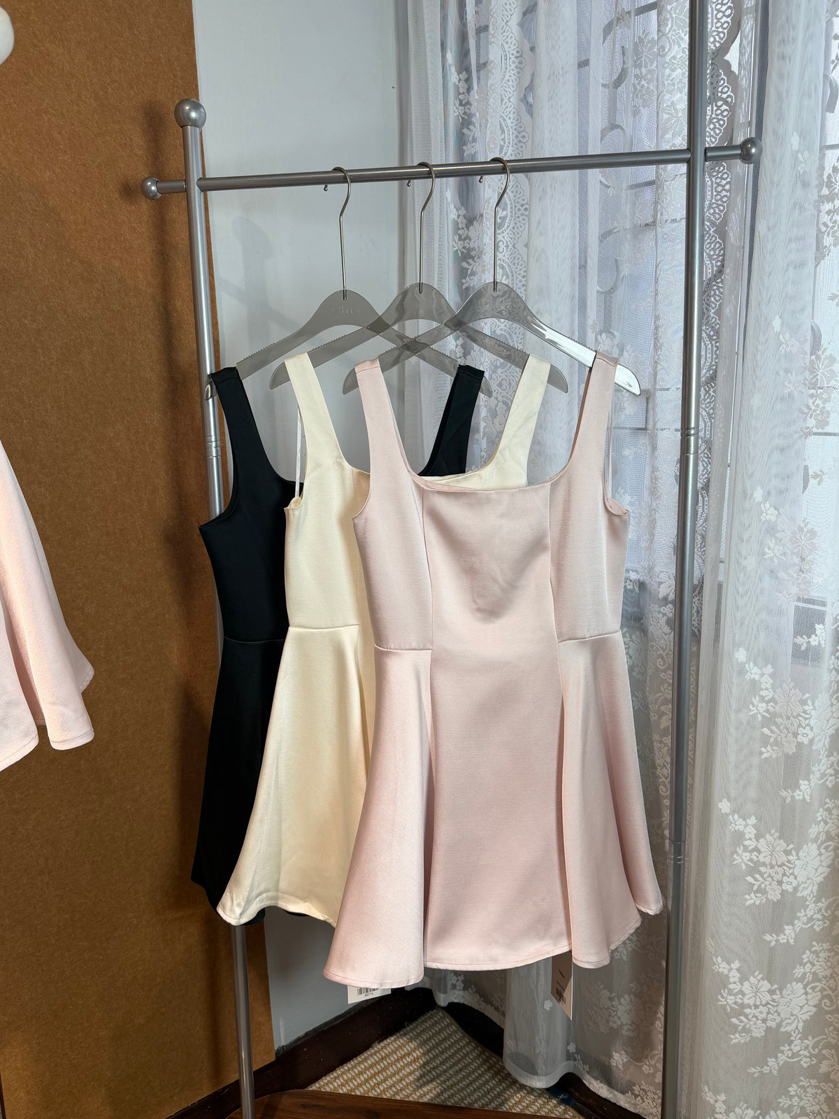 Square Neck Satin Mini Dress | Sydney