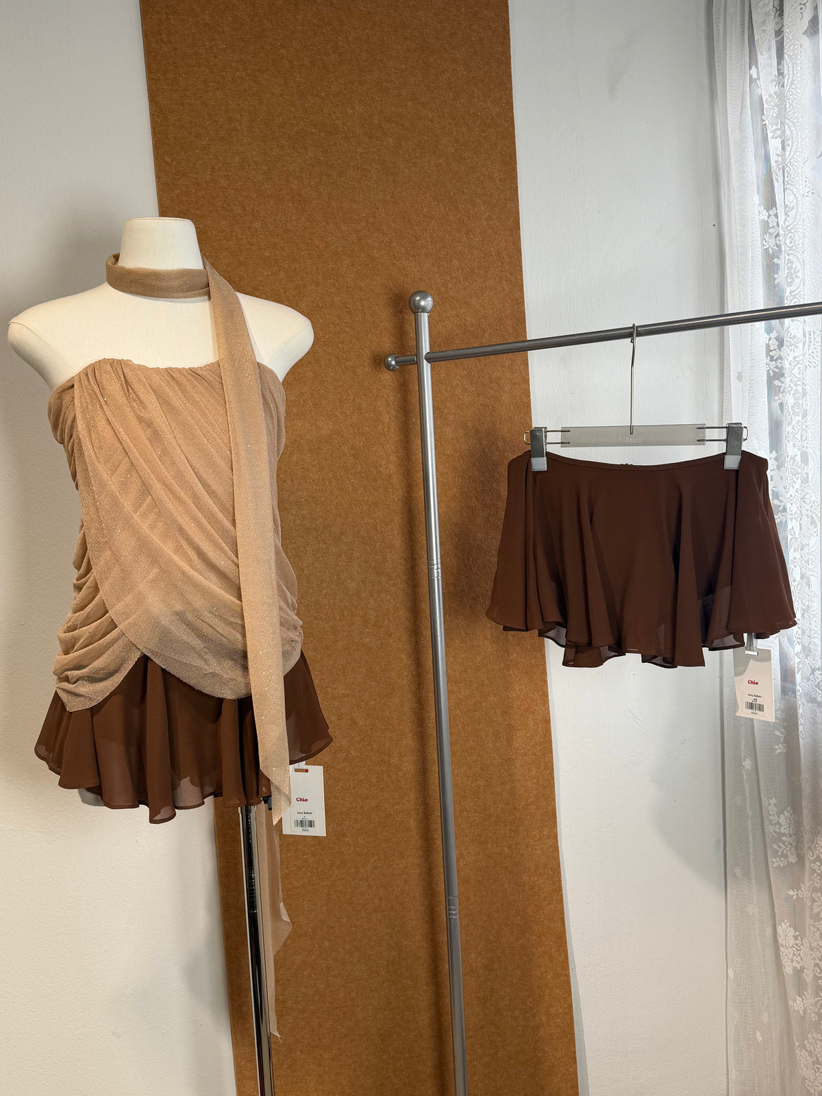 Chiffon Skort | Ivory