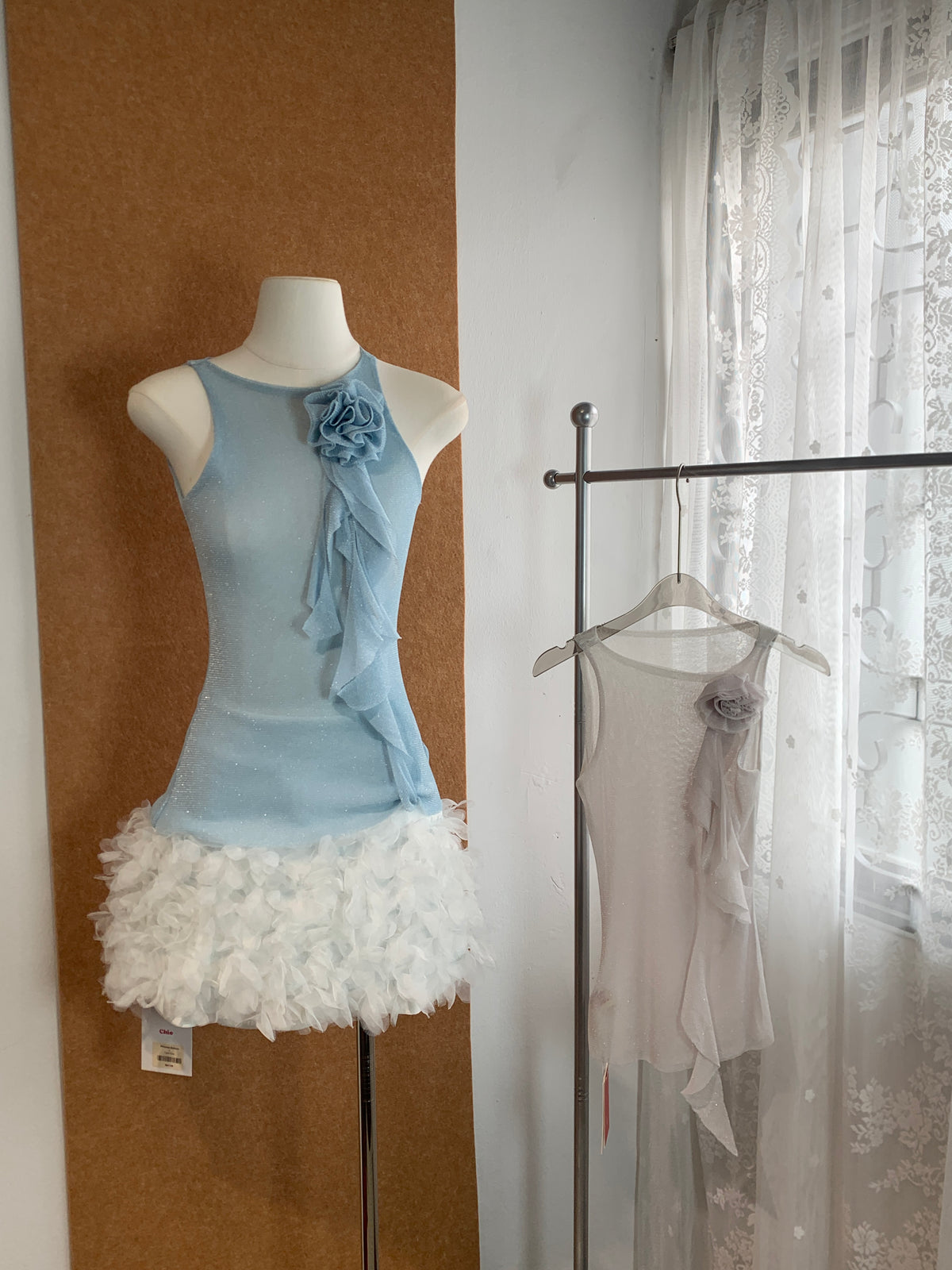 3D Rosette Glitter Knit Tank | Angel