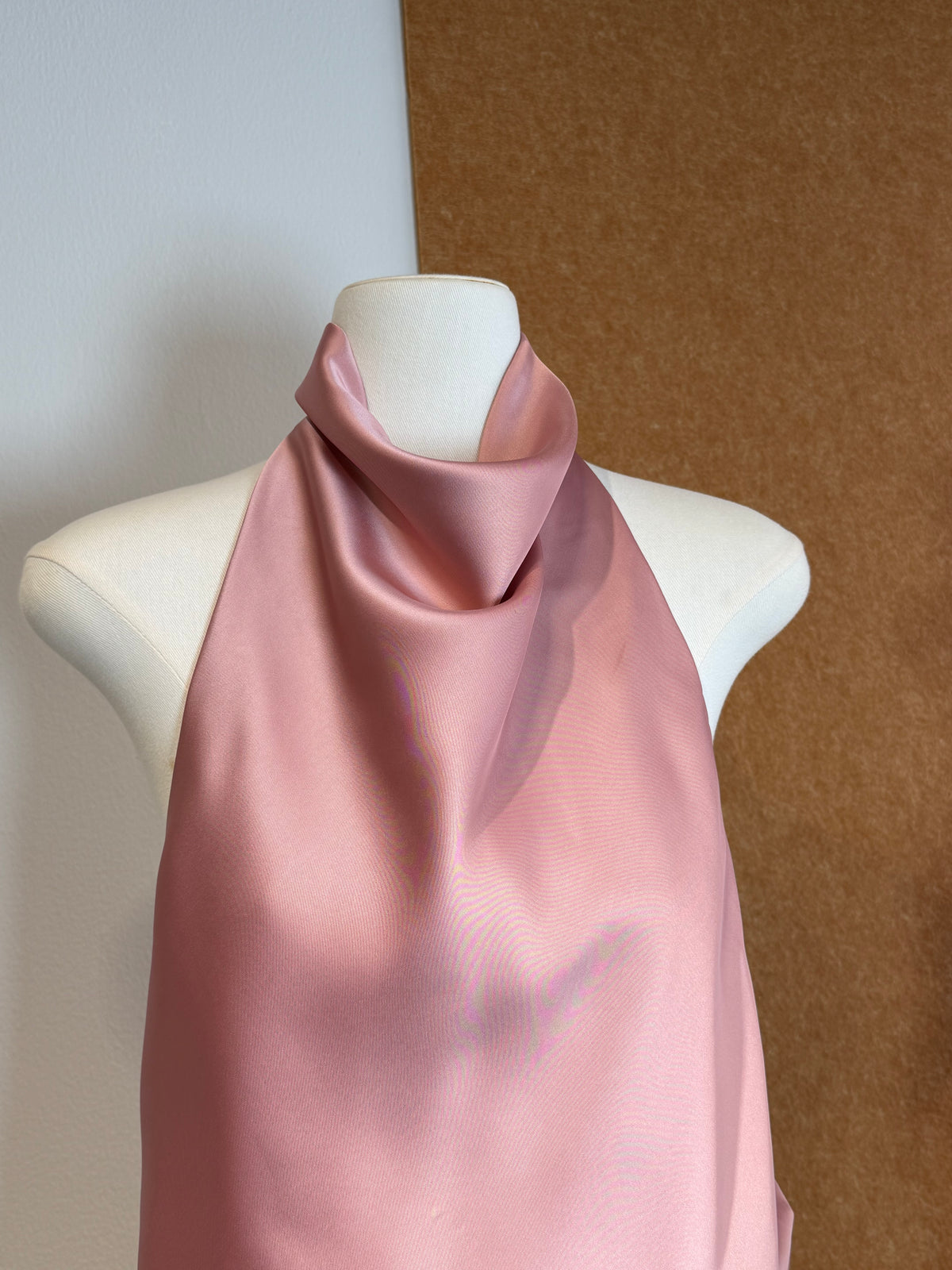 Cowl-Neck Halter Satin Top | Uma