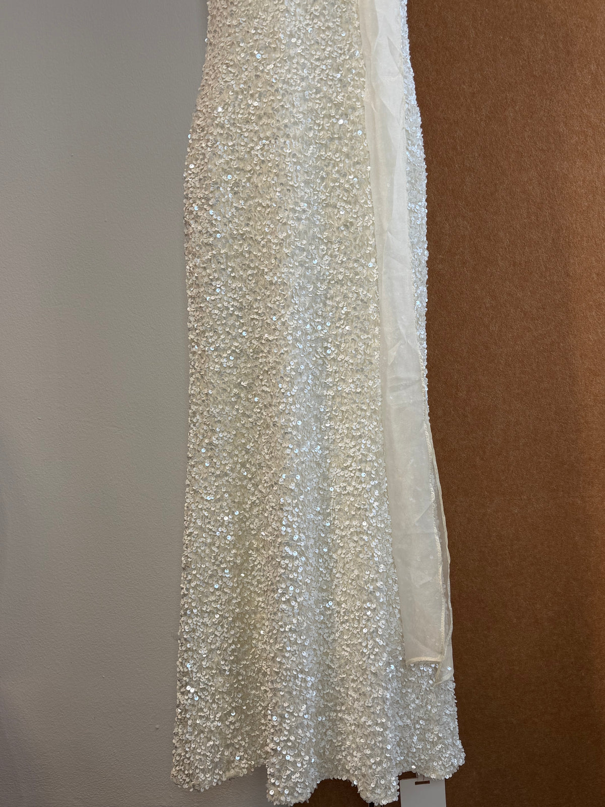 Sequin Maxi Gown with Chiffon Sash | Ellie
