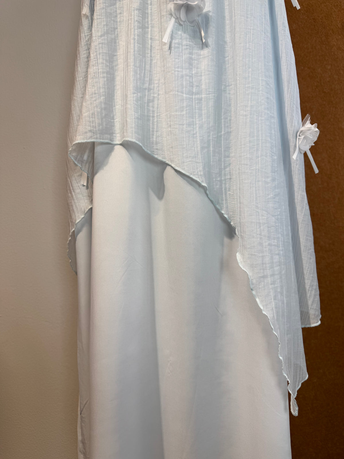 Halter-Neck Asymmetric Overlay Two-Layer Maxi Dress | Sofia