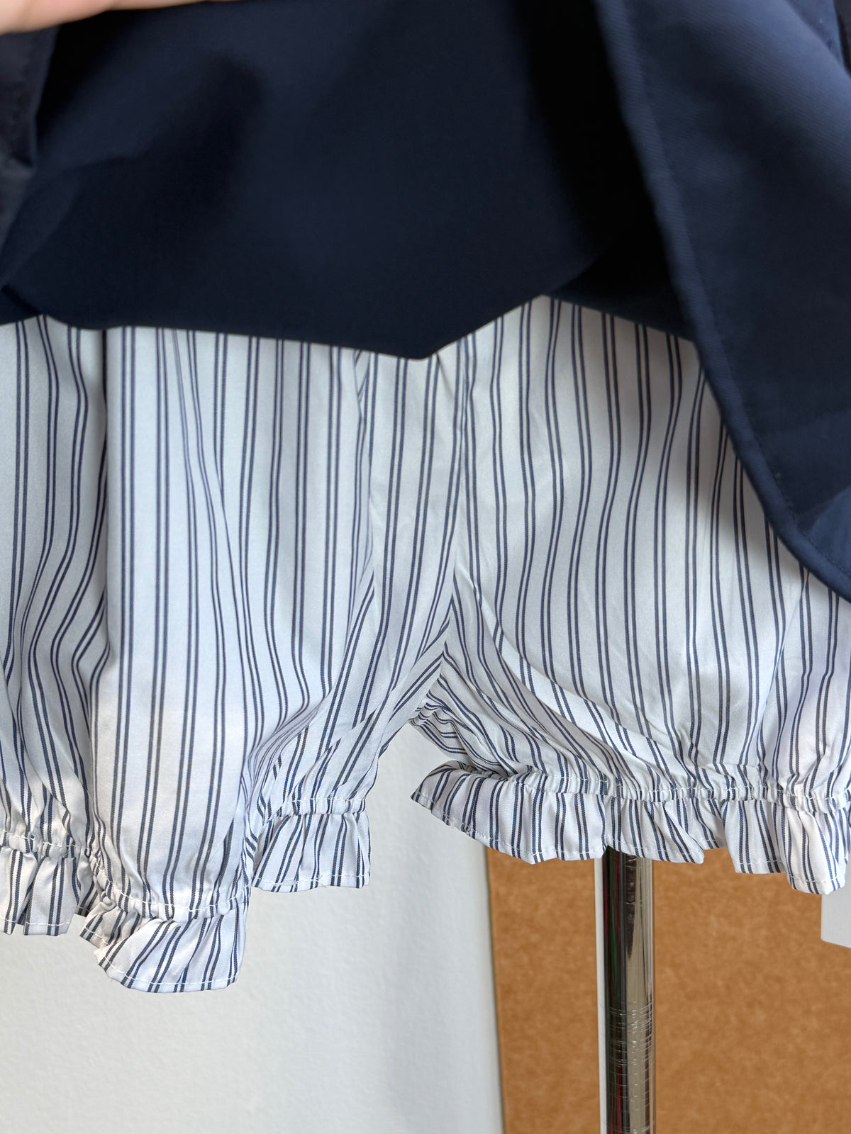 Navy Stripe Layered Skort | Vega