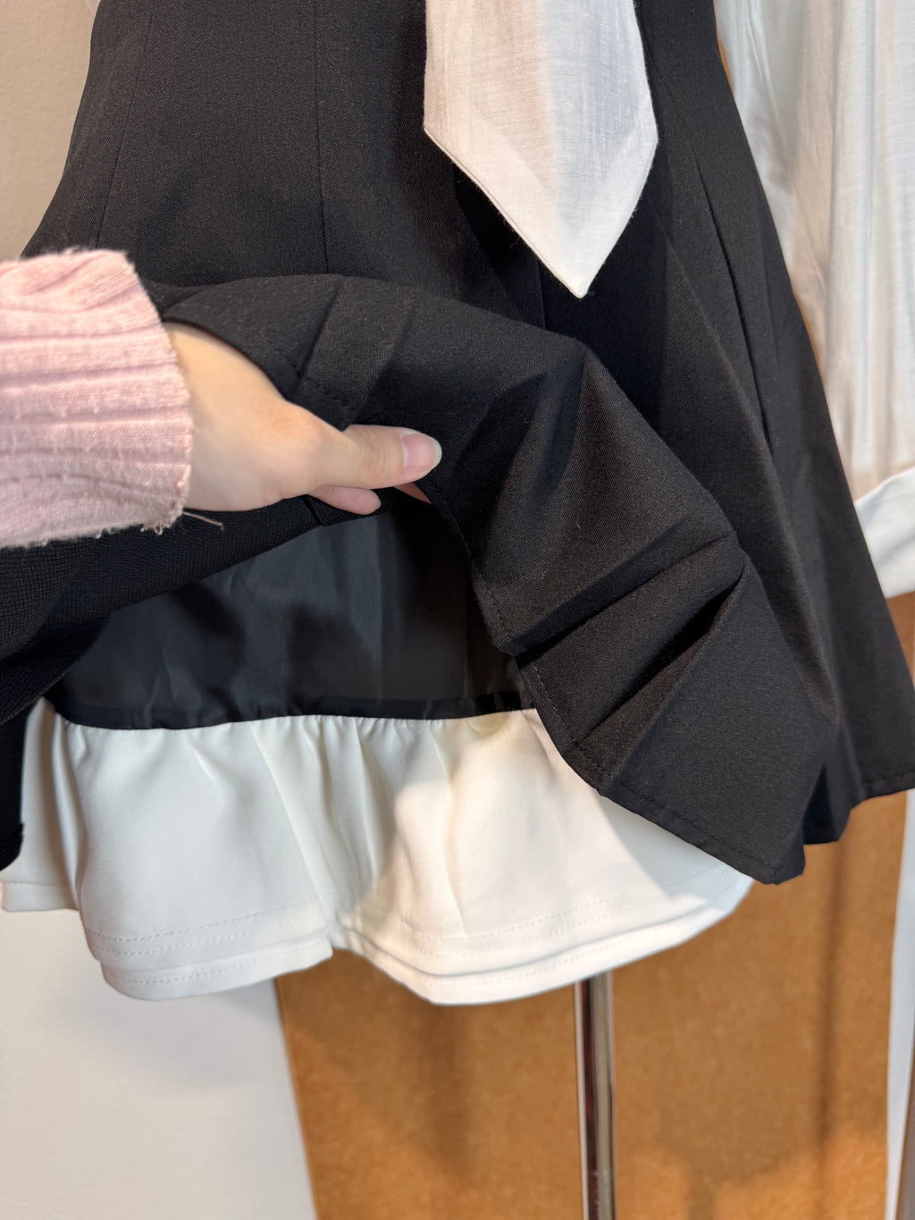 High-Waist Pleated Mini Skirt with Built-In Shorts | Corinne