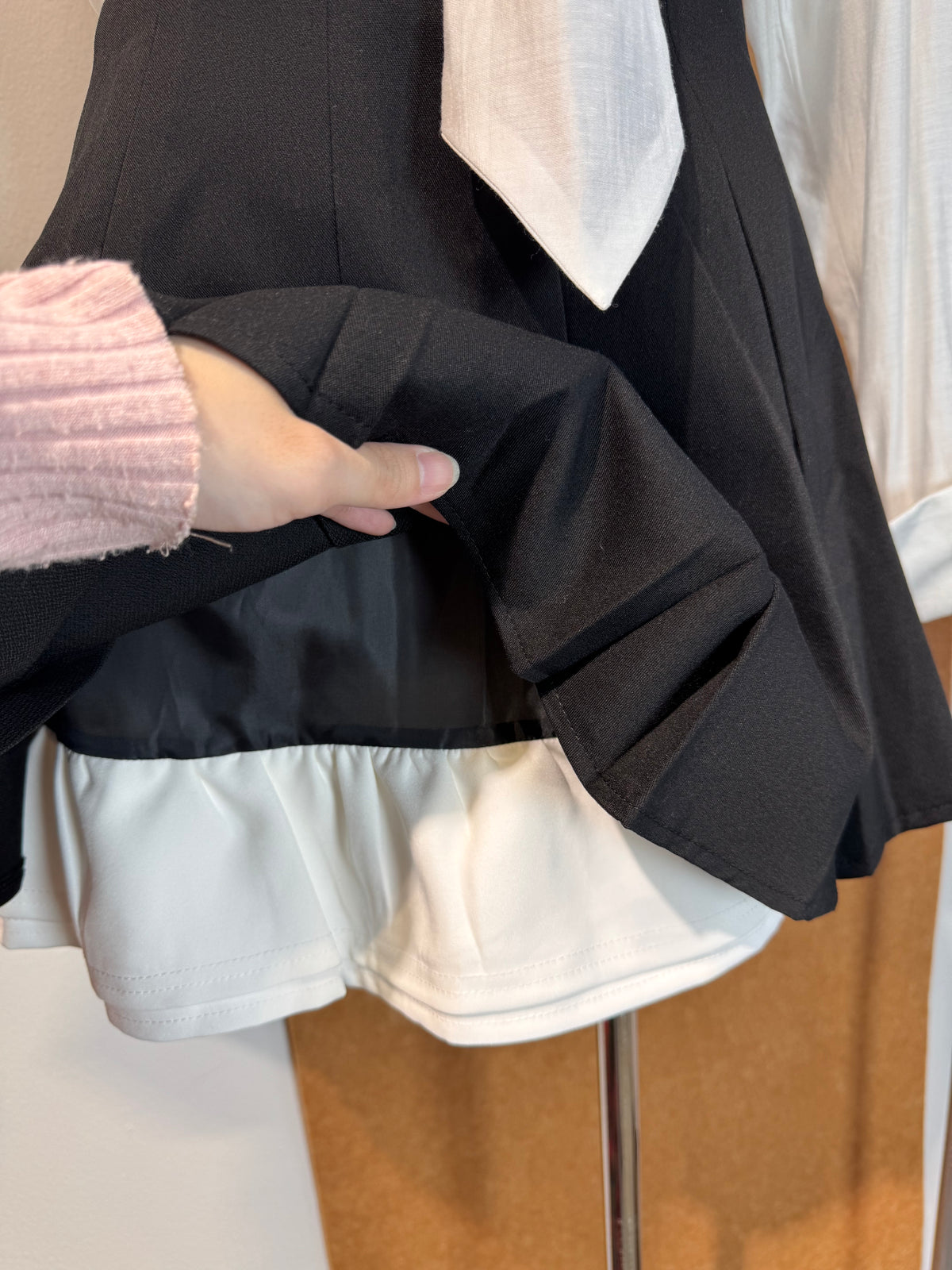 High-Waist Pleated Mini Skirt with Built-In Shorts | Corinne