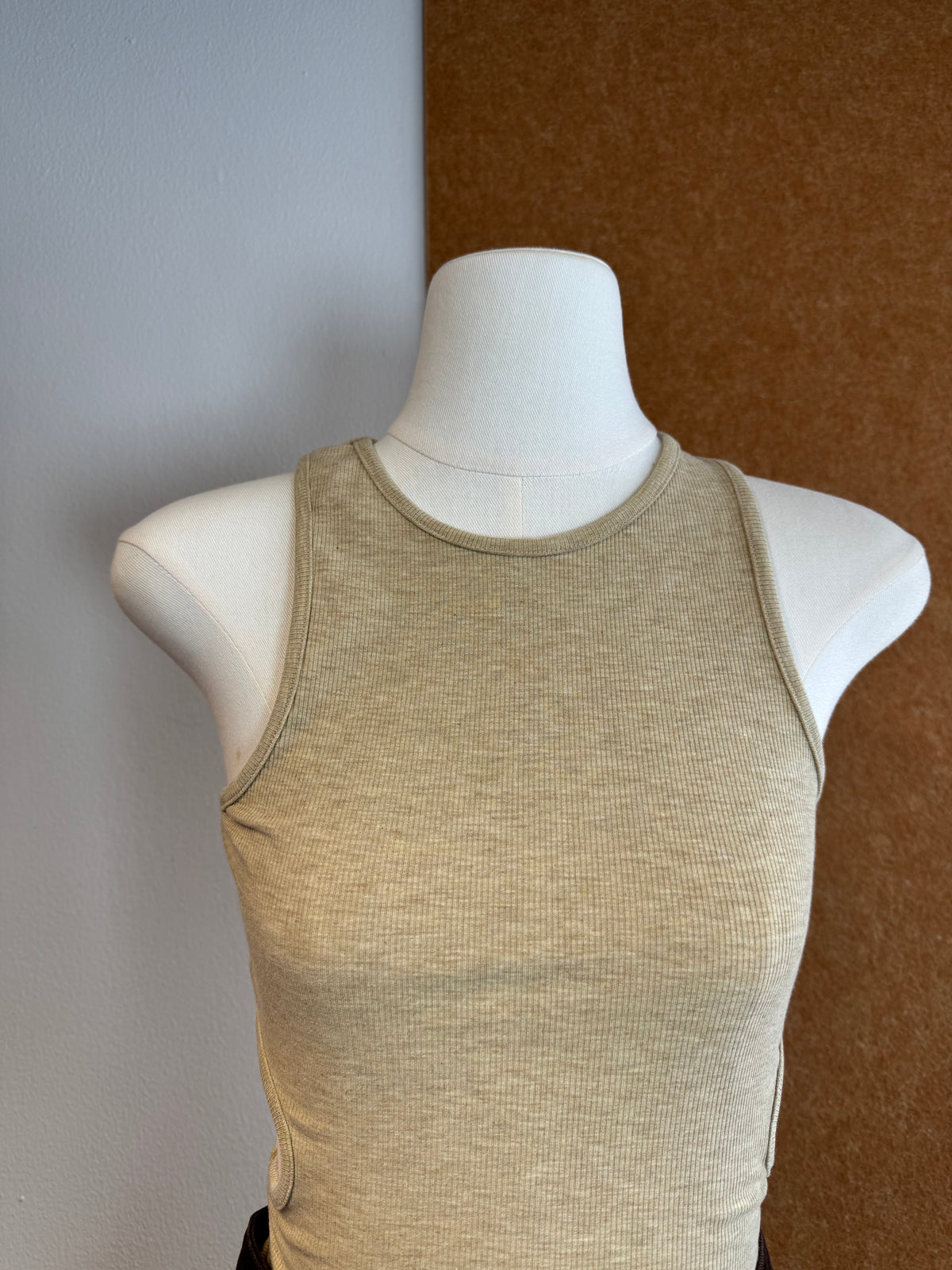 Racerback Ribbed Knit Tank with Side Cutouts | Kiara
