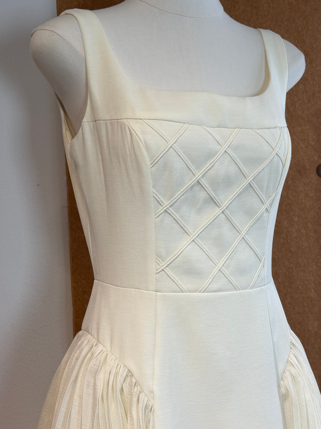 Diamond Embroidered Bodice Pleated Maxi Dress | Fionna