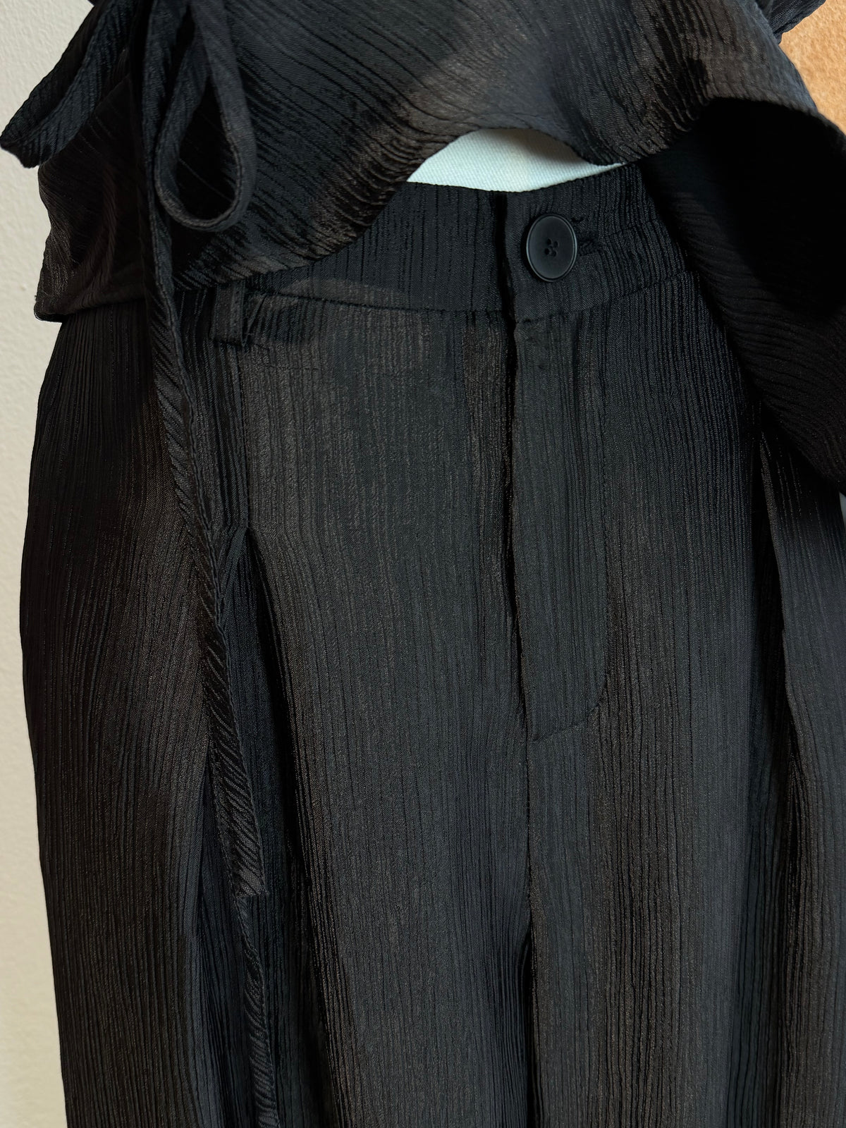 Crinkle Pleated Wide-Leg Trousers | Vito