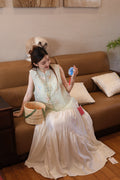 Sequin Butterfly Embroidered Organza Vest | Aitana