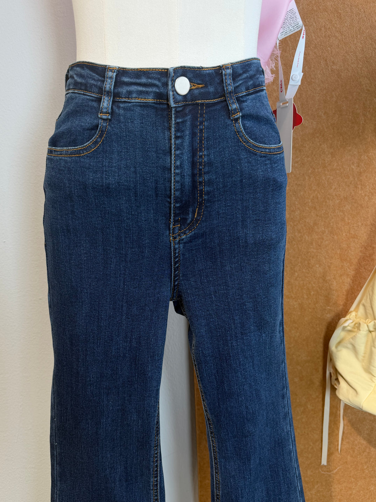 Dark Blue Flared Jeans | Karla Bottom