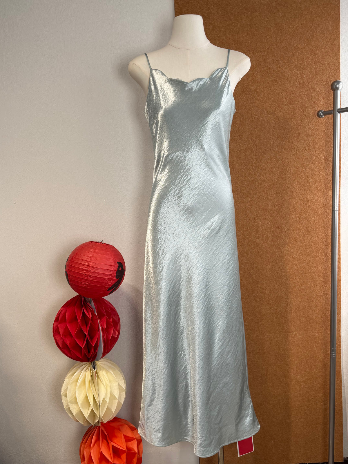Cowl Neck Satin Slip Maxi Dress | Binae