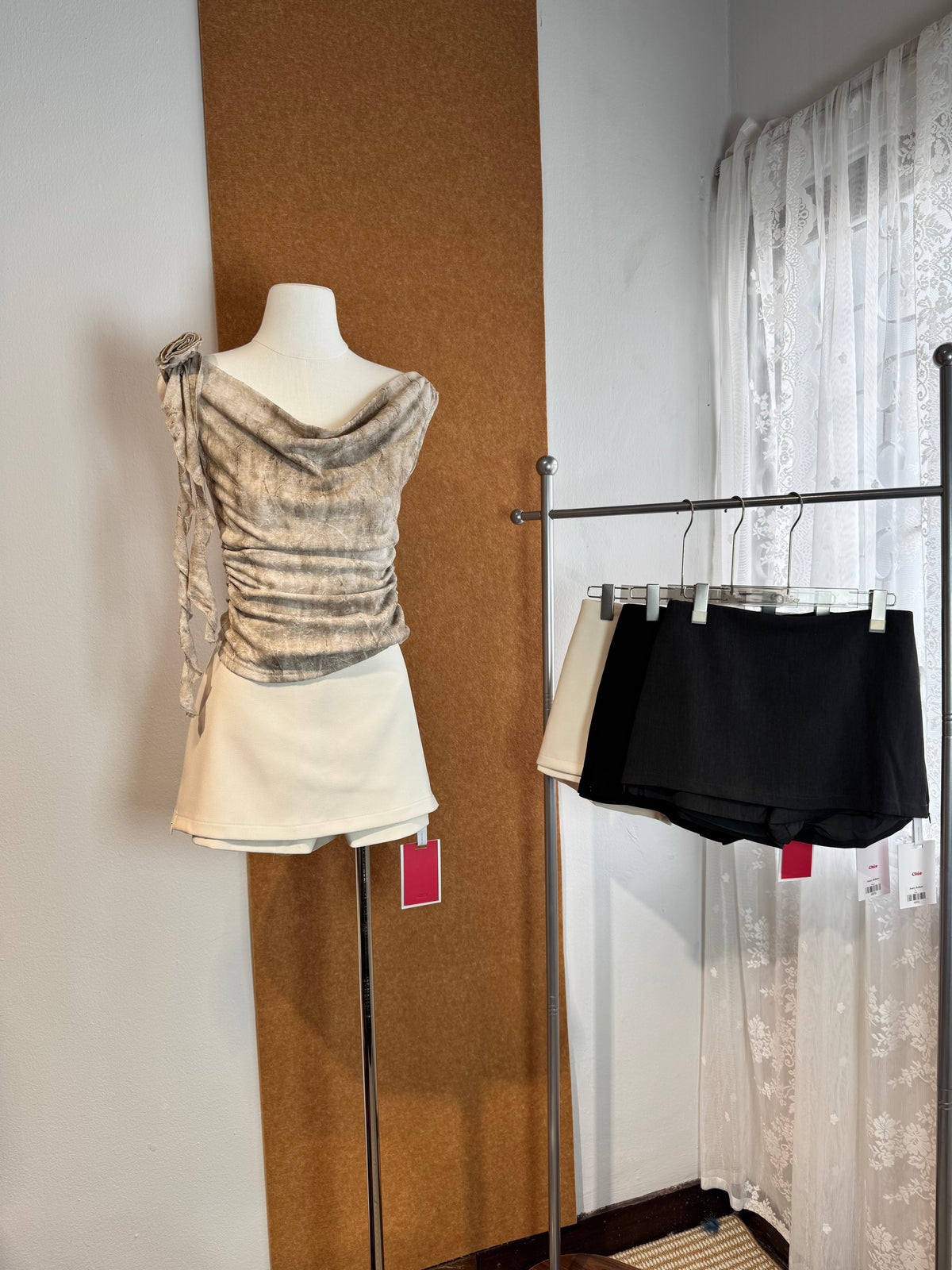 High-Waist A-Line Structured Skort | Avery