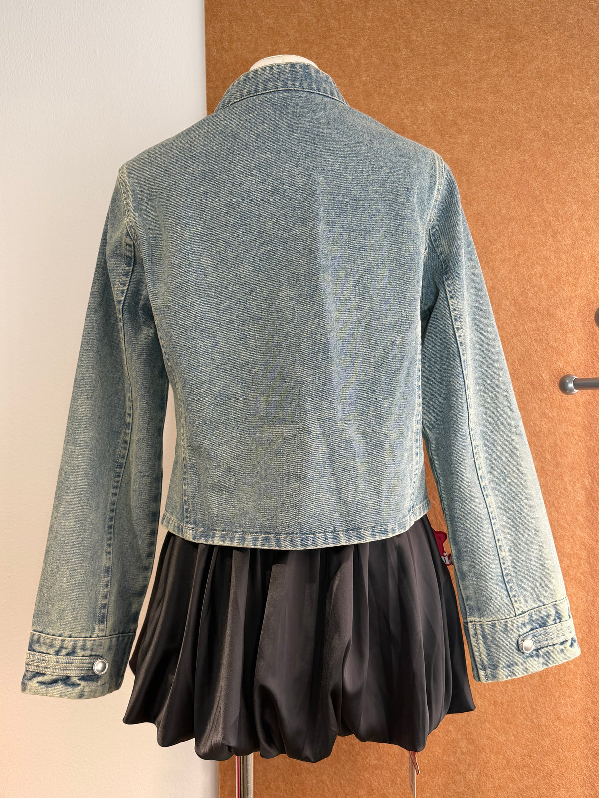 Military-Inspired Denim Jacket | Uras Top