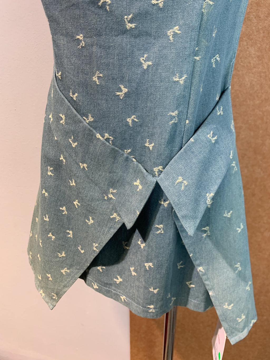 Bow Print Denim Mini Dress | Jessie