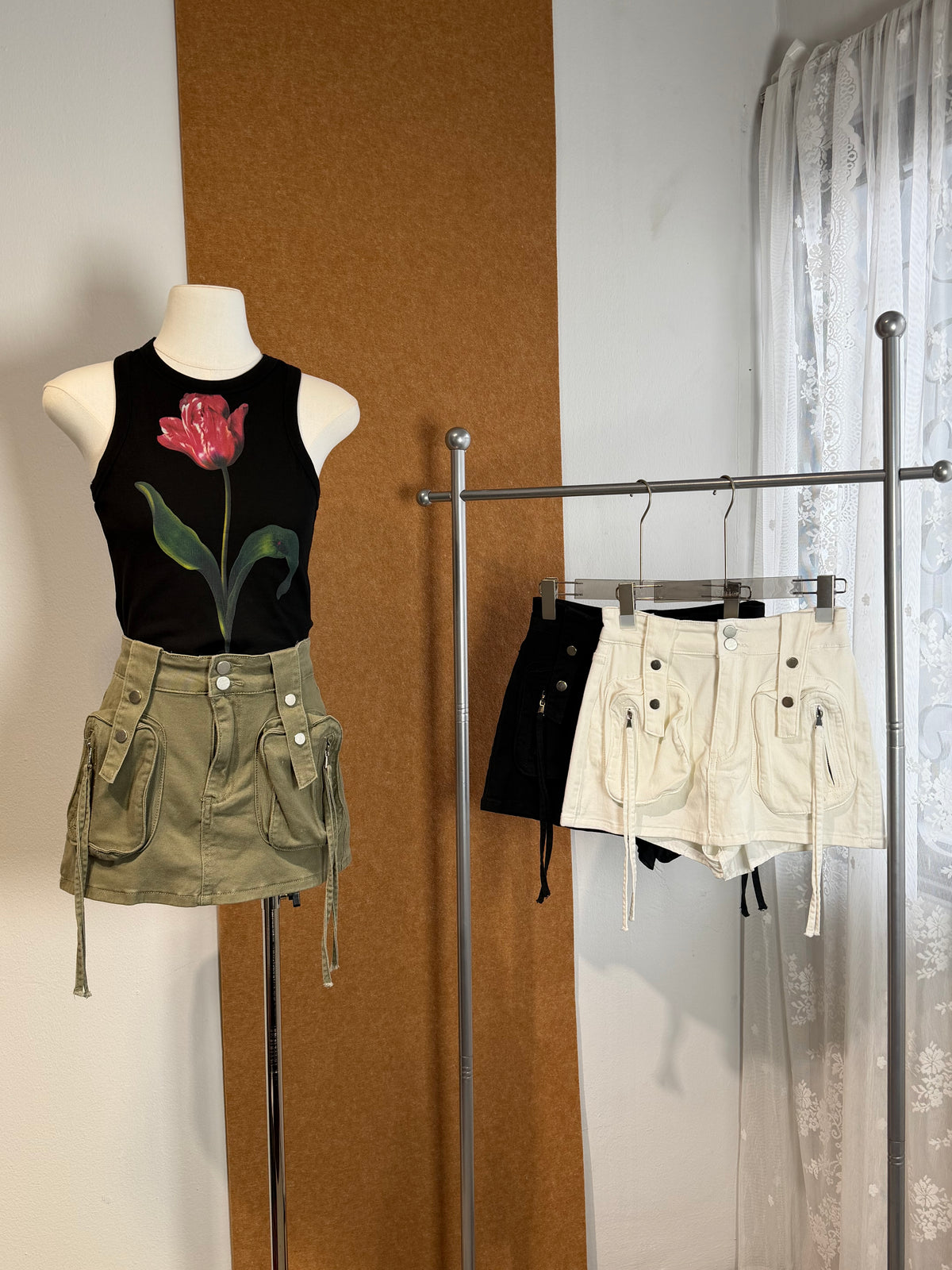 Cargo Pocket Denim Skort | Imani