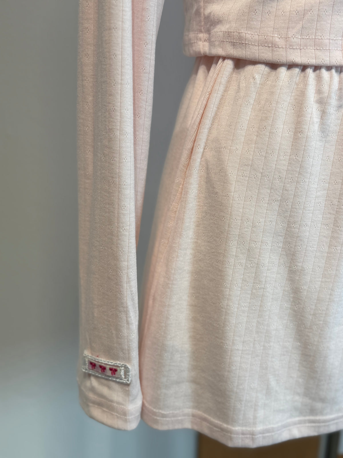 Rhinestone-Button Round-Neck Knit Cardigan | Yara