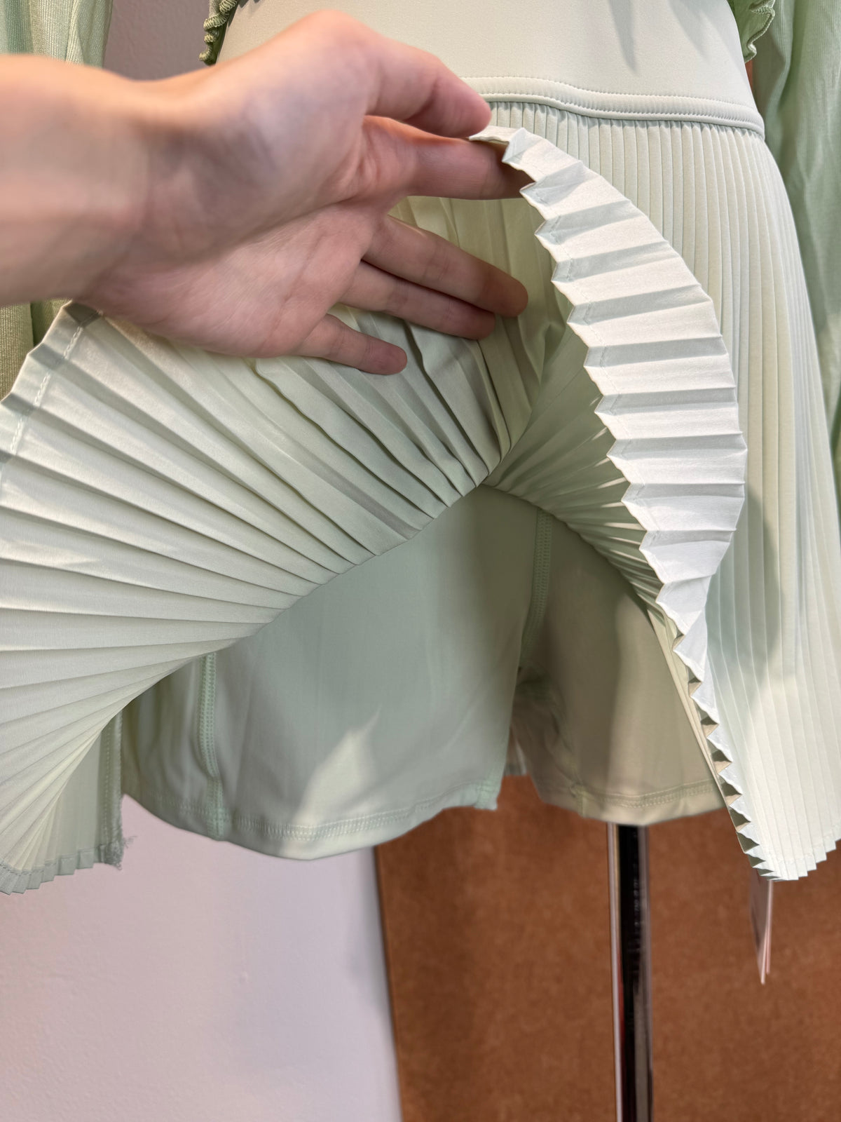 Accordion Pleated Mini Skort | Ayla
