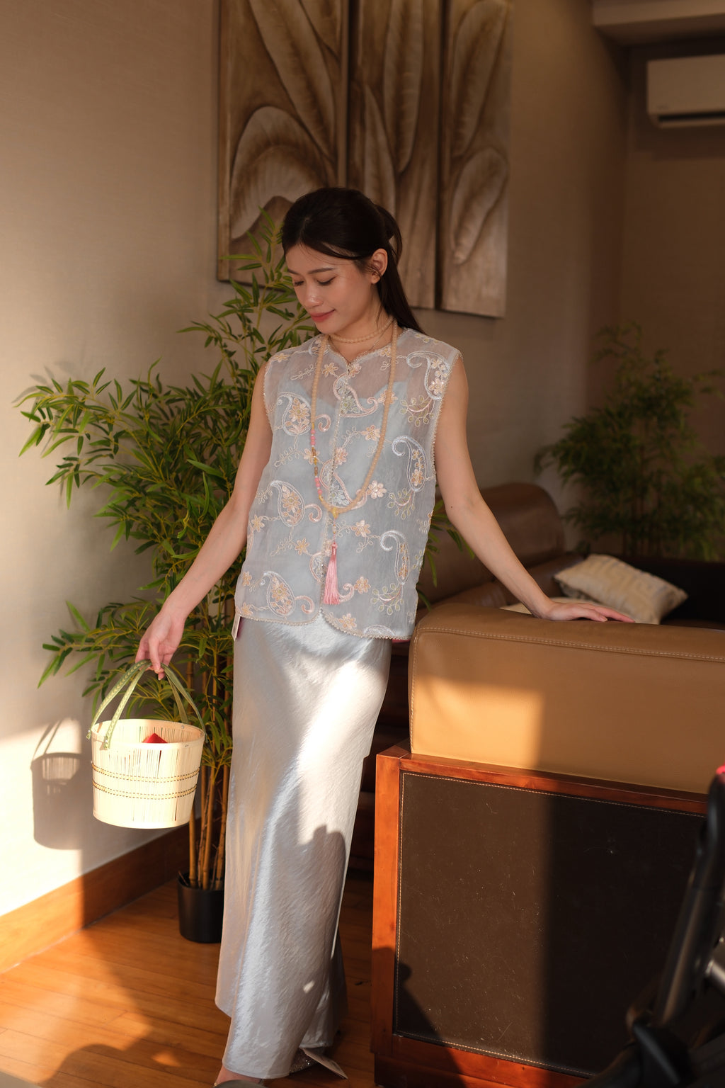 Cowl Neck Satin Slip Maxi Dress | Binae
