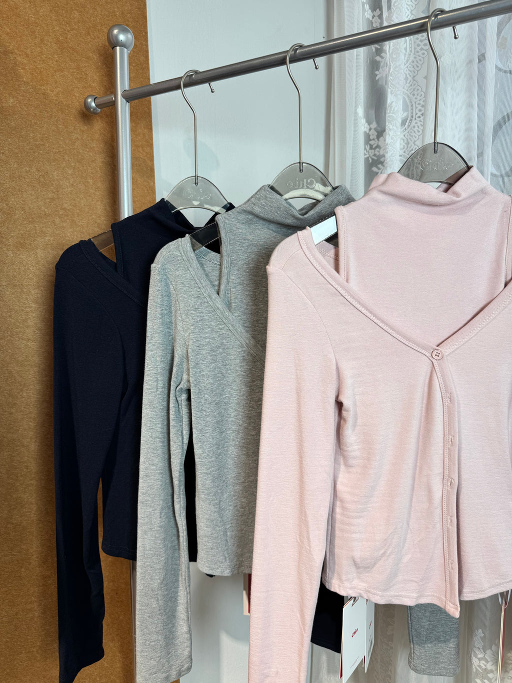 Mock-Neck Vest & V-Neck Cardigan Set | Yana