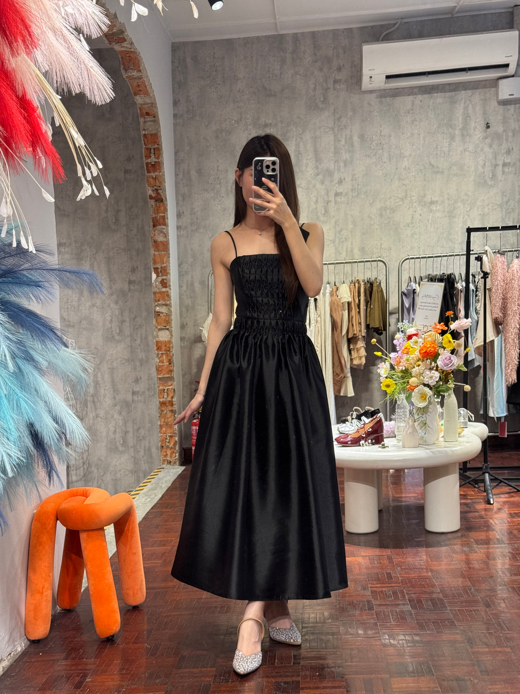 Textured Bodice Cami Midi Dress | Lirya Dress