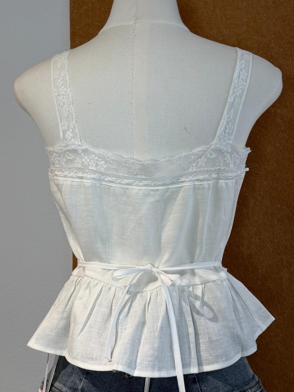 Lace-Trim Peplum Cami | Maris