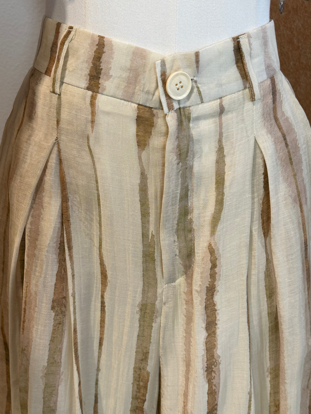 Watercolour Stripe Wide-Leg Trousers | Junia
