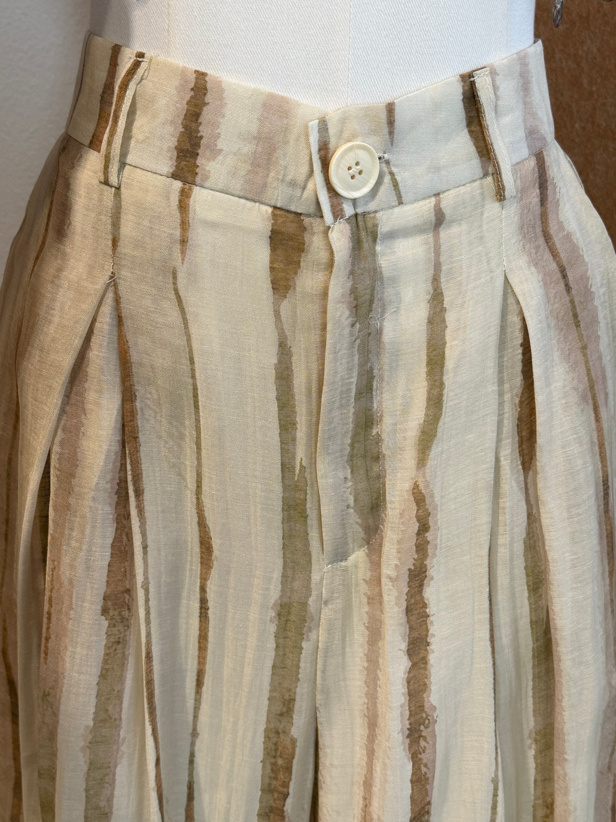 Watercolour Stripe Wide-Leg Trousers | Junia