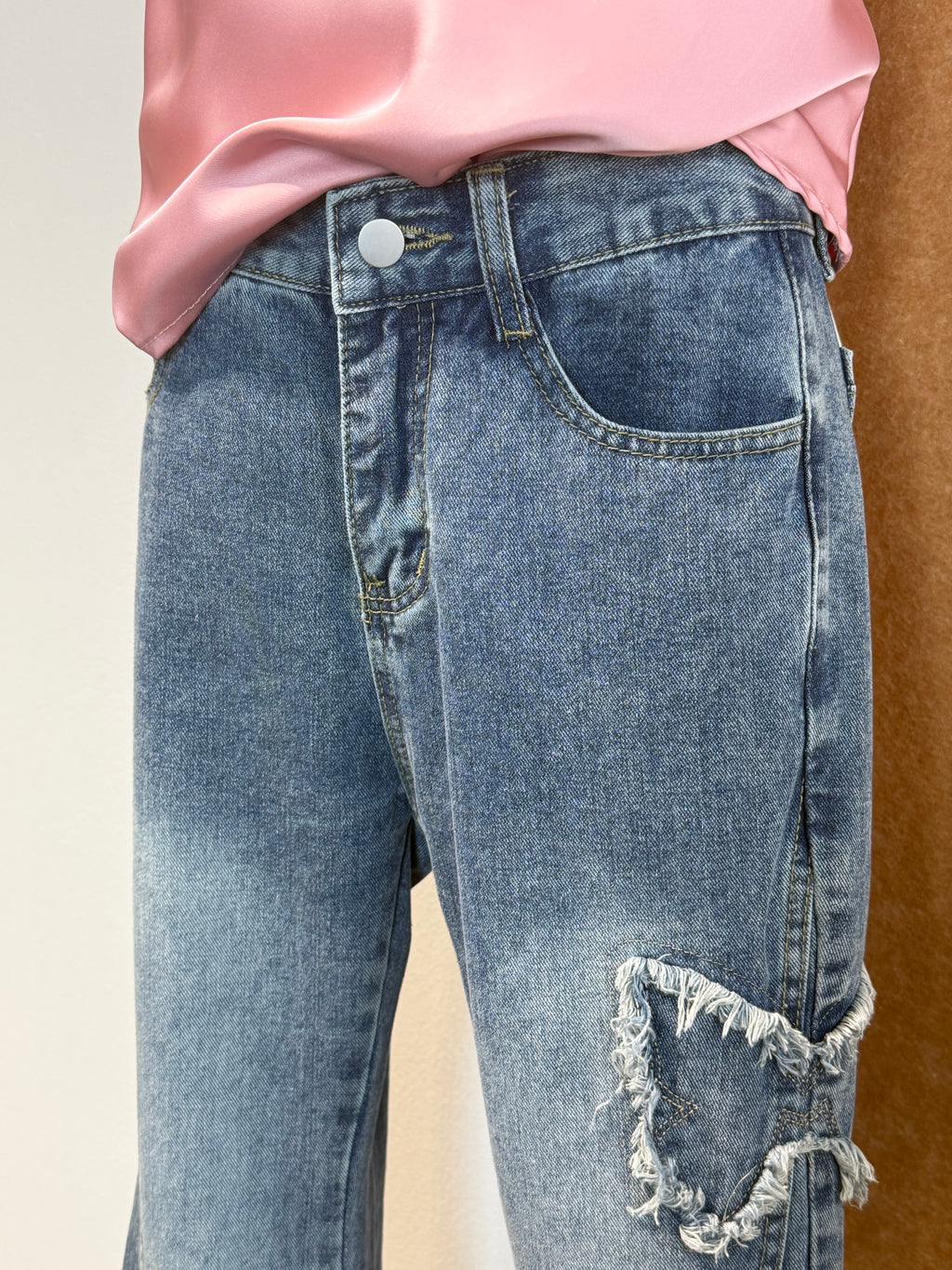 Butterfly-Appliqué Flared Jeans | Teddy Bottom