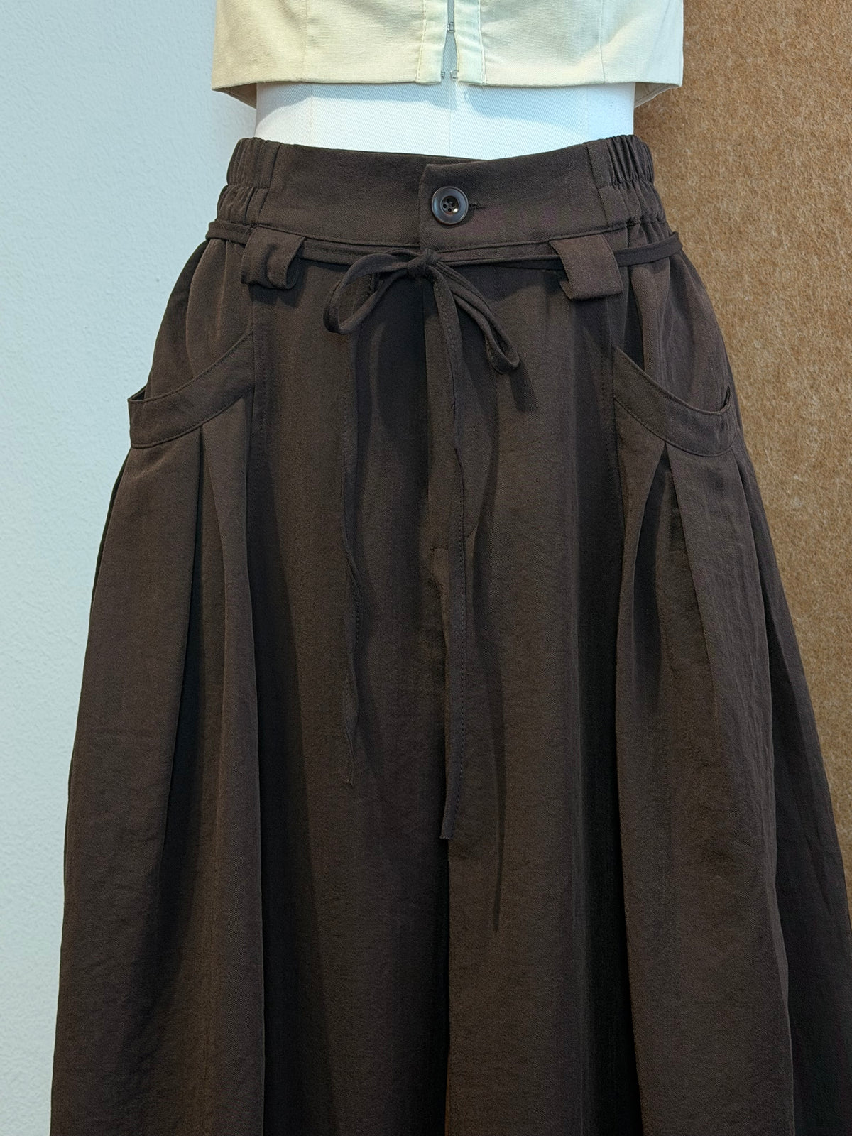Balloon Wide-Leg Pleated Trousers | Lark