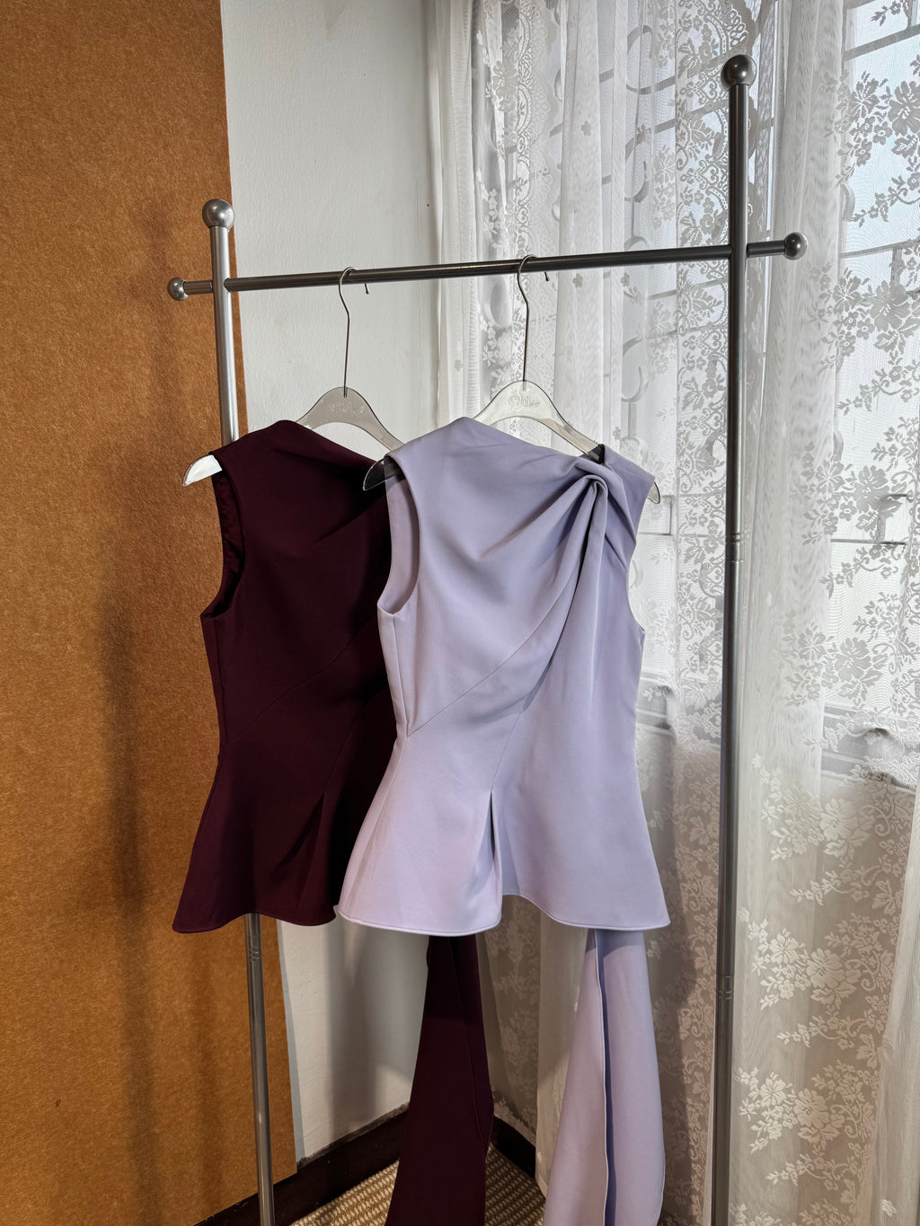 Twisted Knot Peplum Top with Sash | Nadia