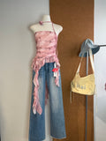 Light-Wash Wide-Leg Jeans | Cookie Bottom