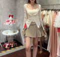 Ribbed Cami & Asymmetric Cardigan Set | Xavi