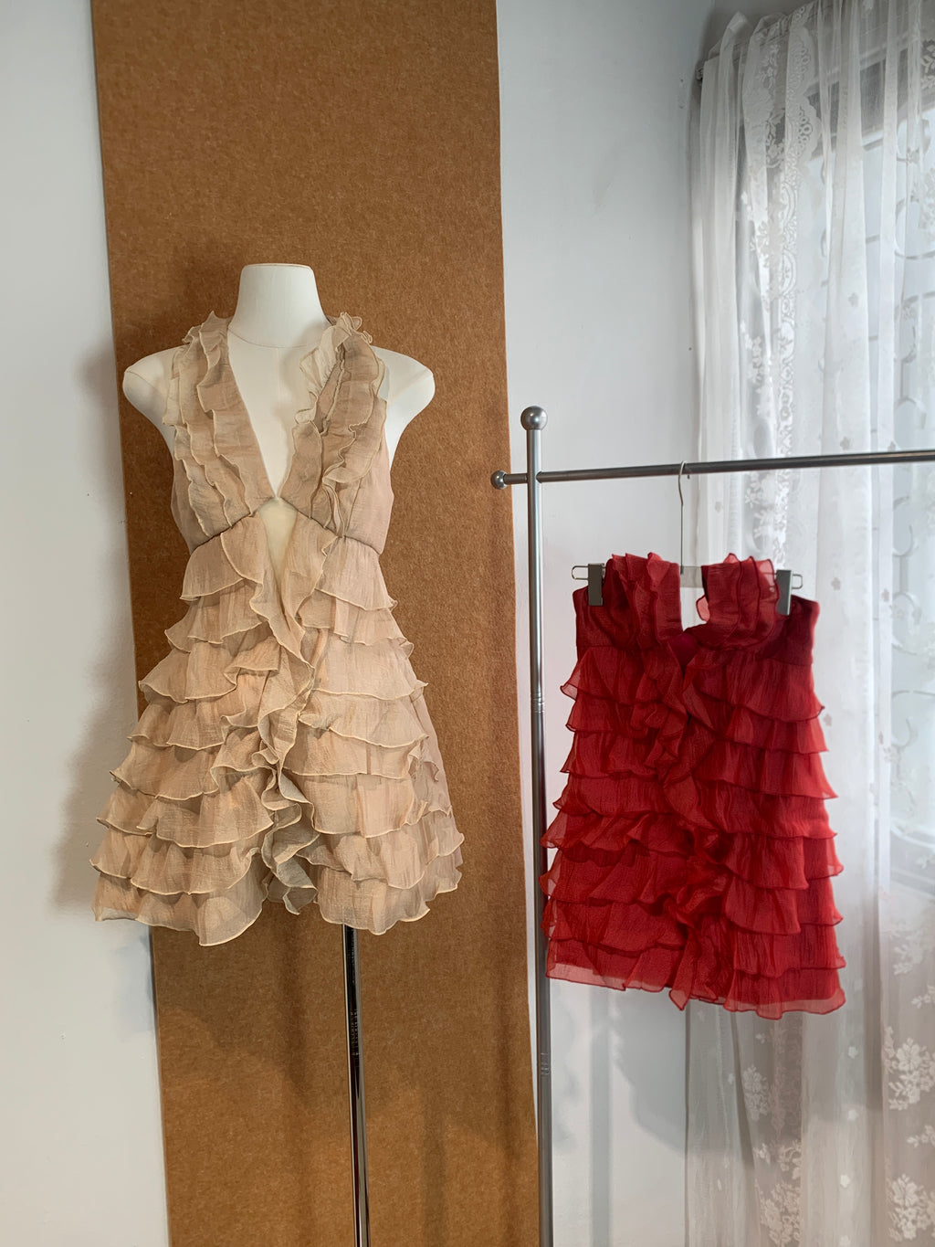 Tiered Ruffle Halter Mini Dress | Nala