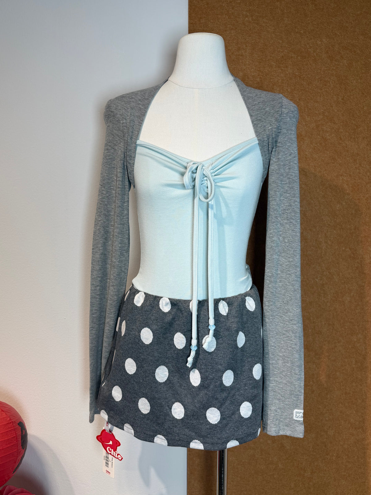 Contrast Drawstring Layered-Look Top | Shay Top