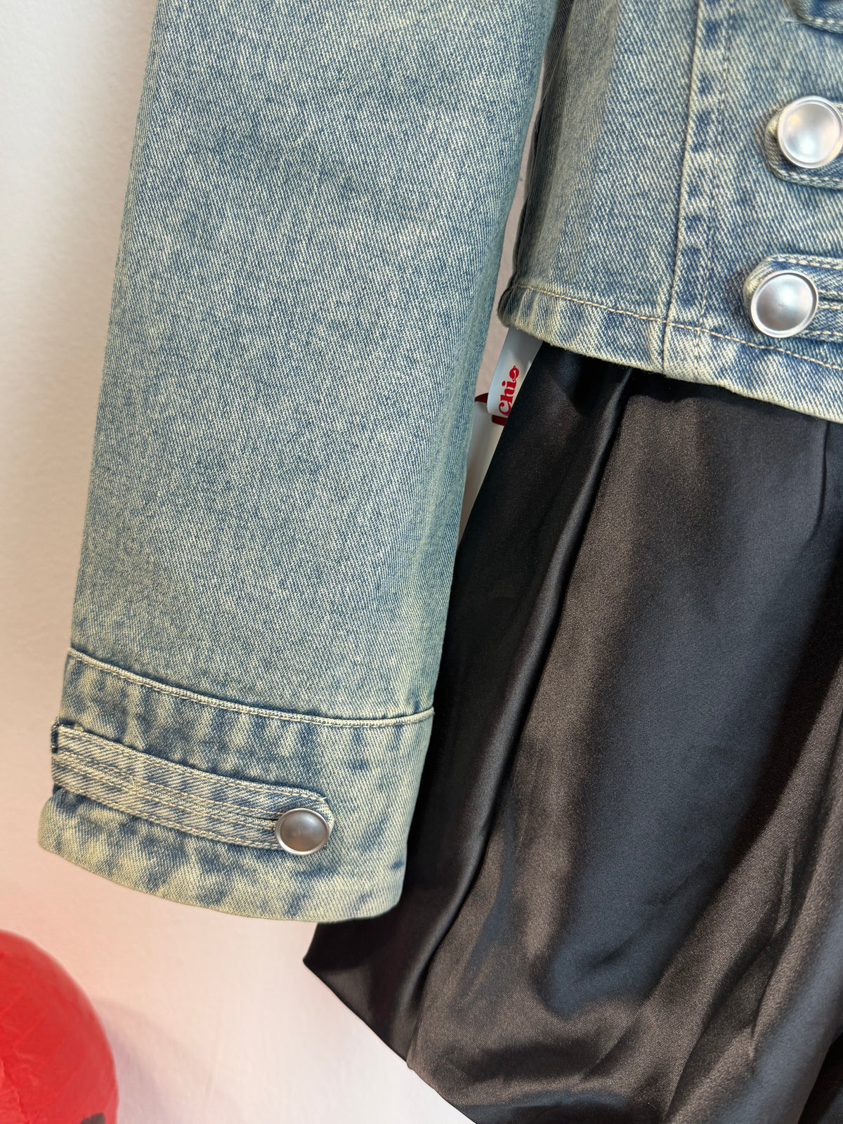 Military-Inspired Denim Jacket | Uras Top