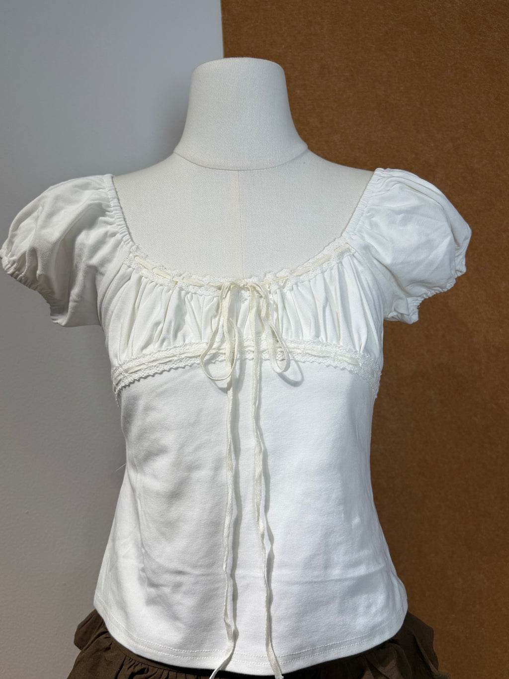 Sweetheart Puff Sleeve Drawstring Ruched Crop Top | Quin