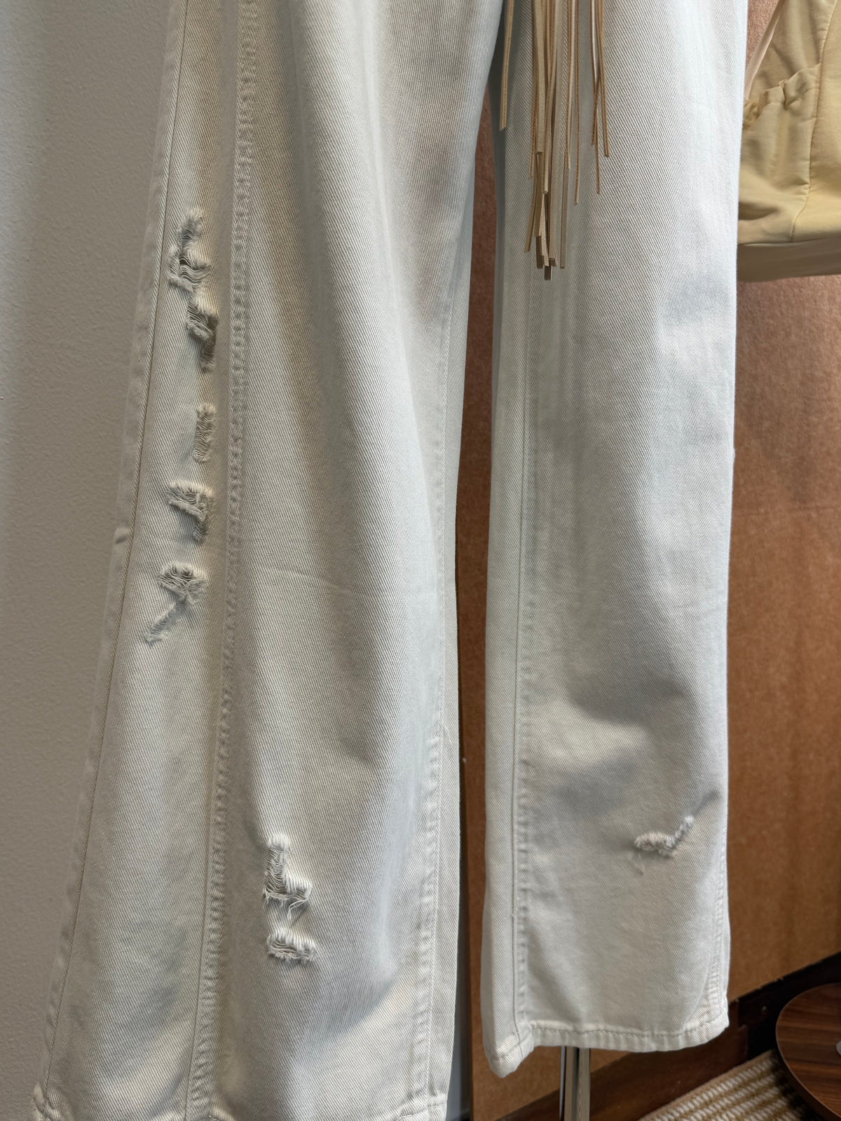 Distressed Wide-Leg Jeans | Sasa Bottom