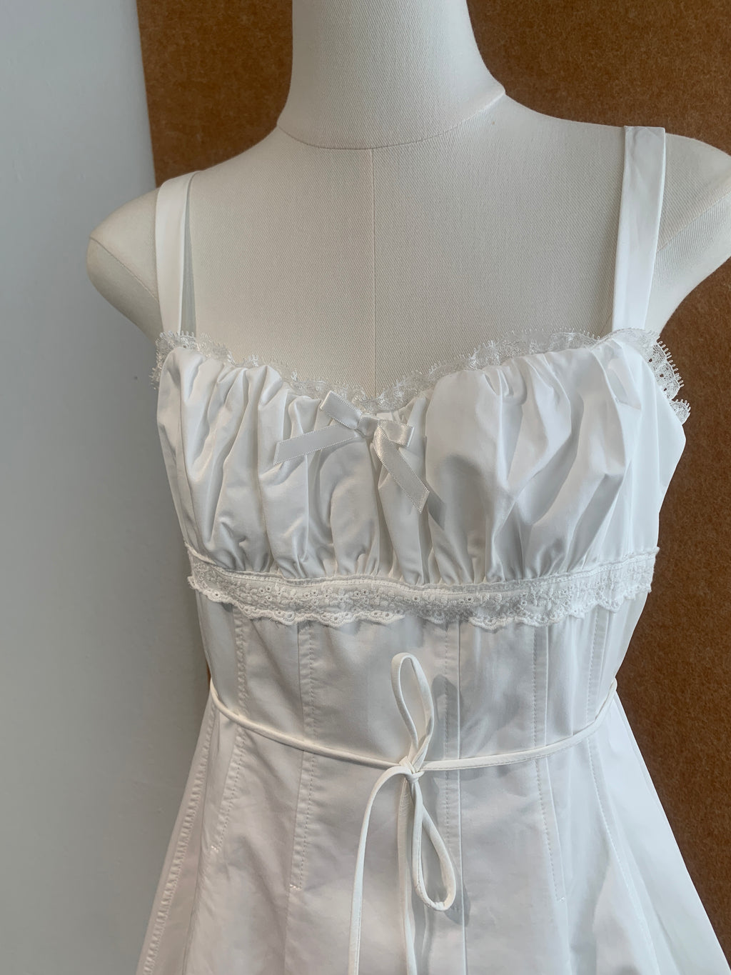 Broderie Anglaise Princess-Line Mini Dress | Dora