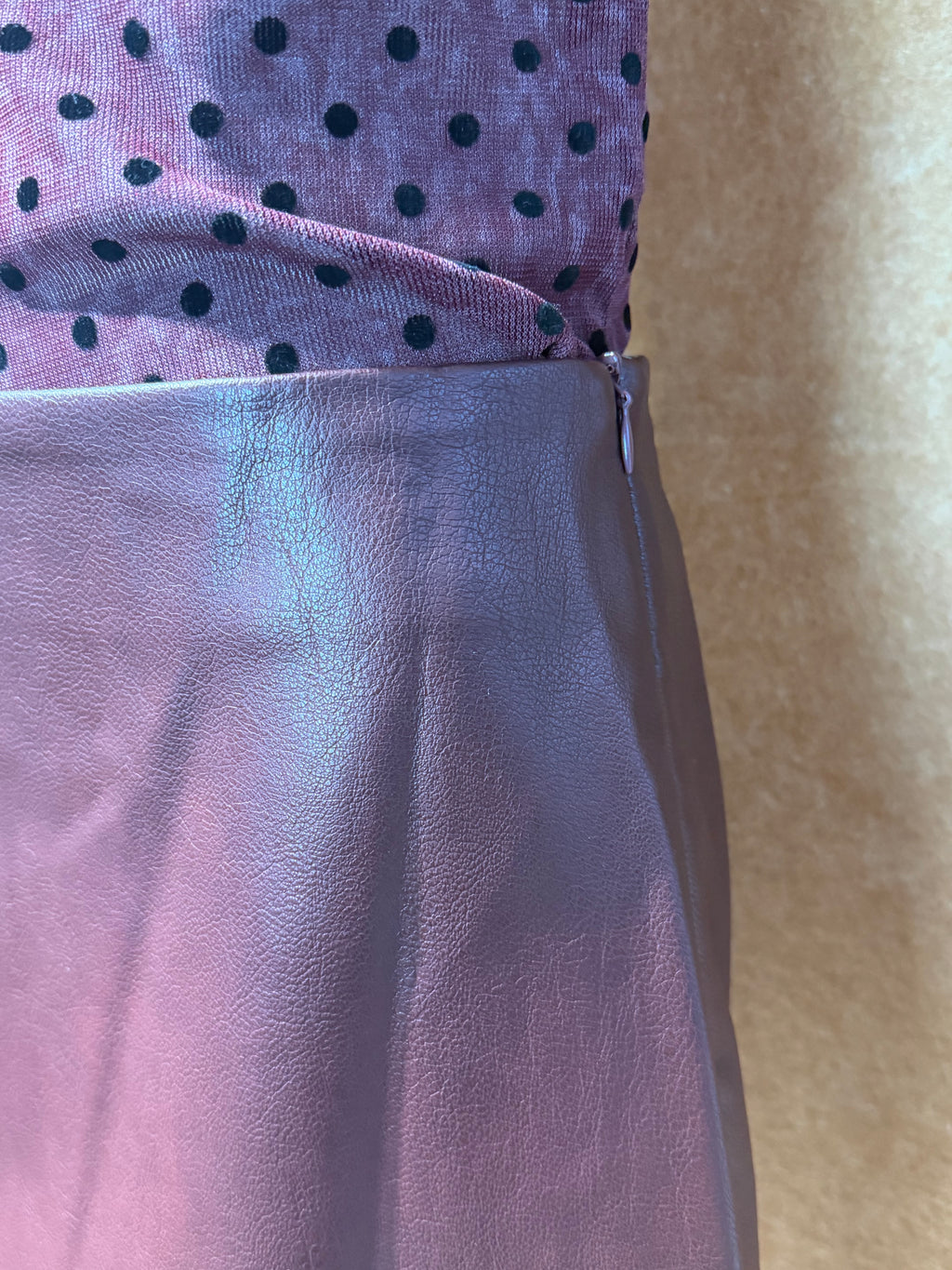 Leather-Look A-Line Mini Skort | Thea Bottom