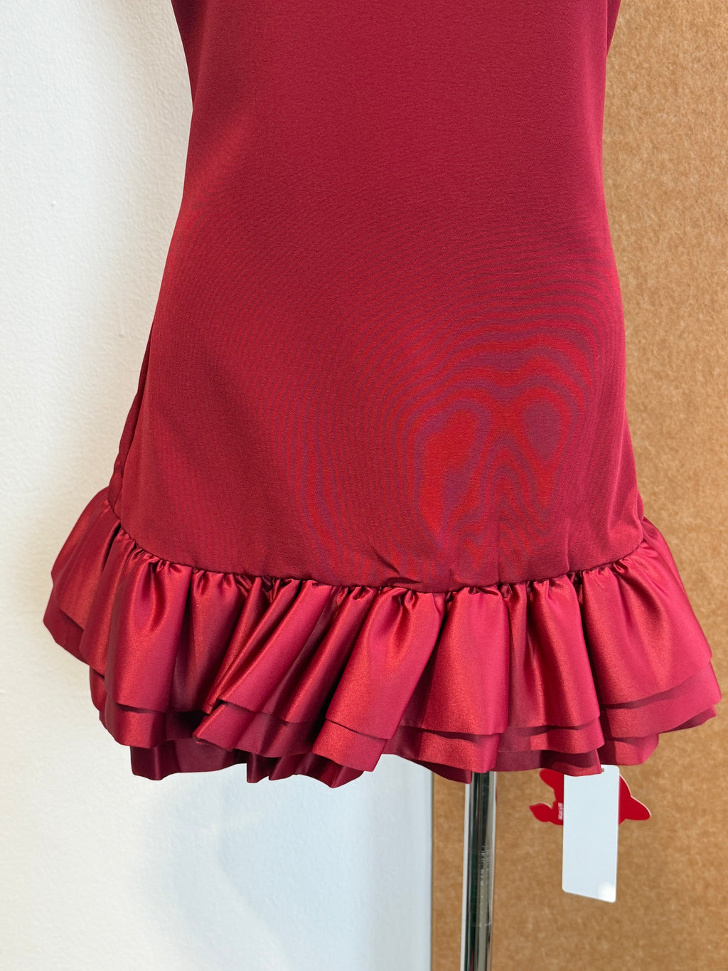 Boat-Neck Double Ruffle-Hem Mini Dress | Ursula