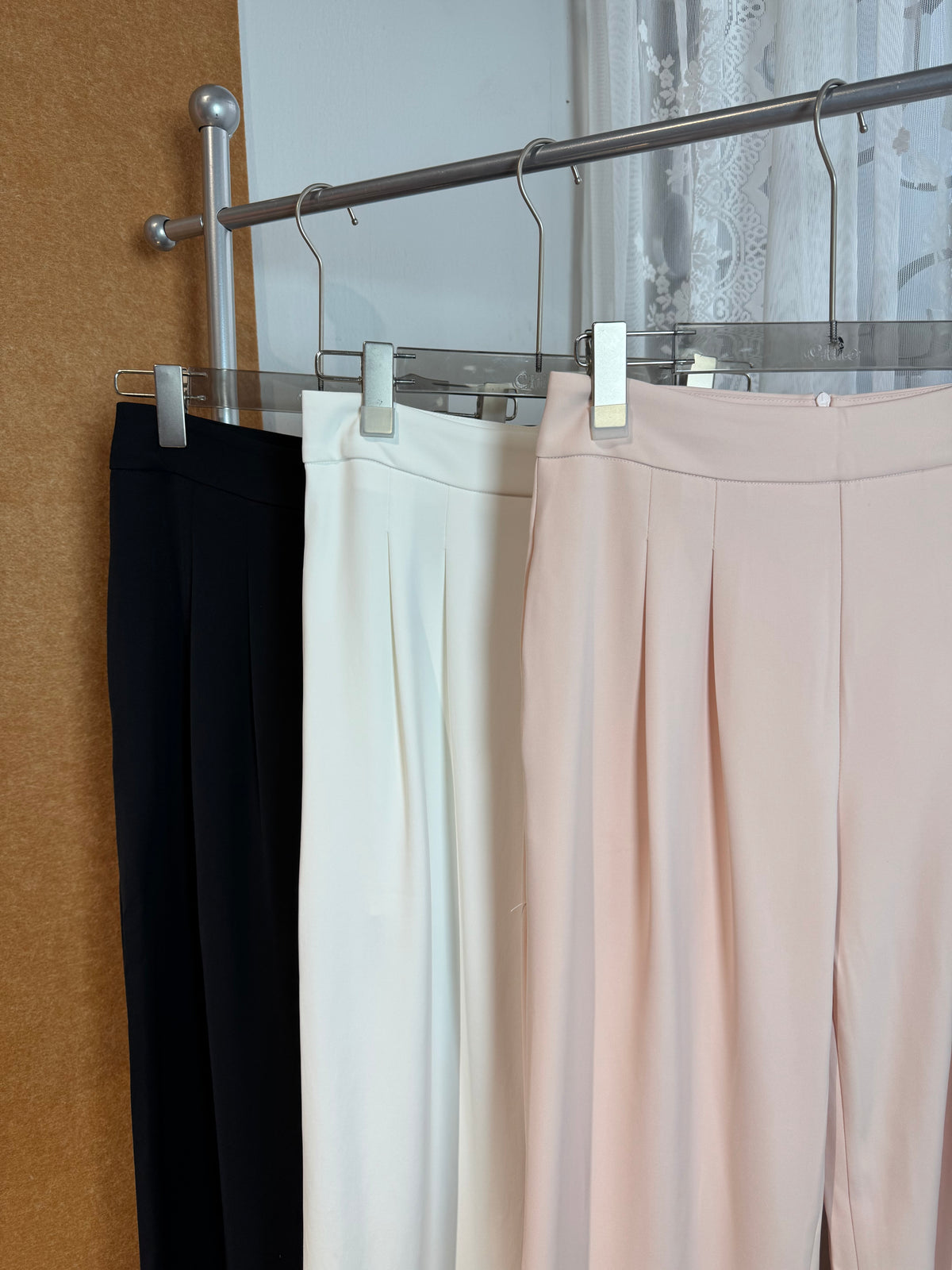 Pleated Wide-Leg Suit Trousers | Violet