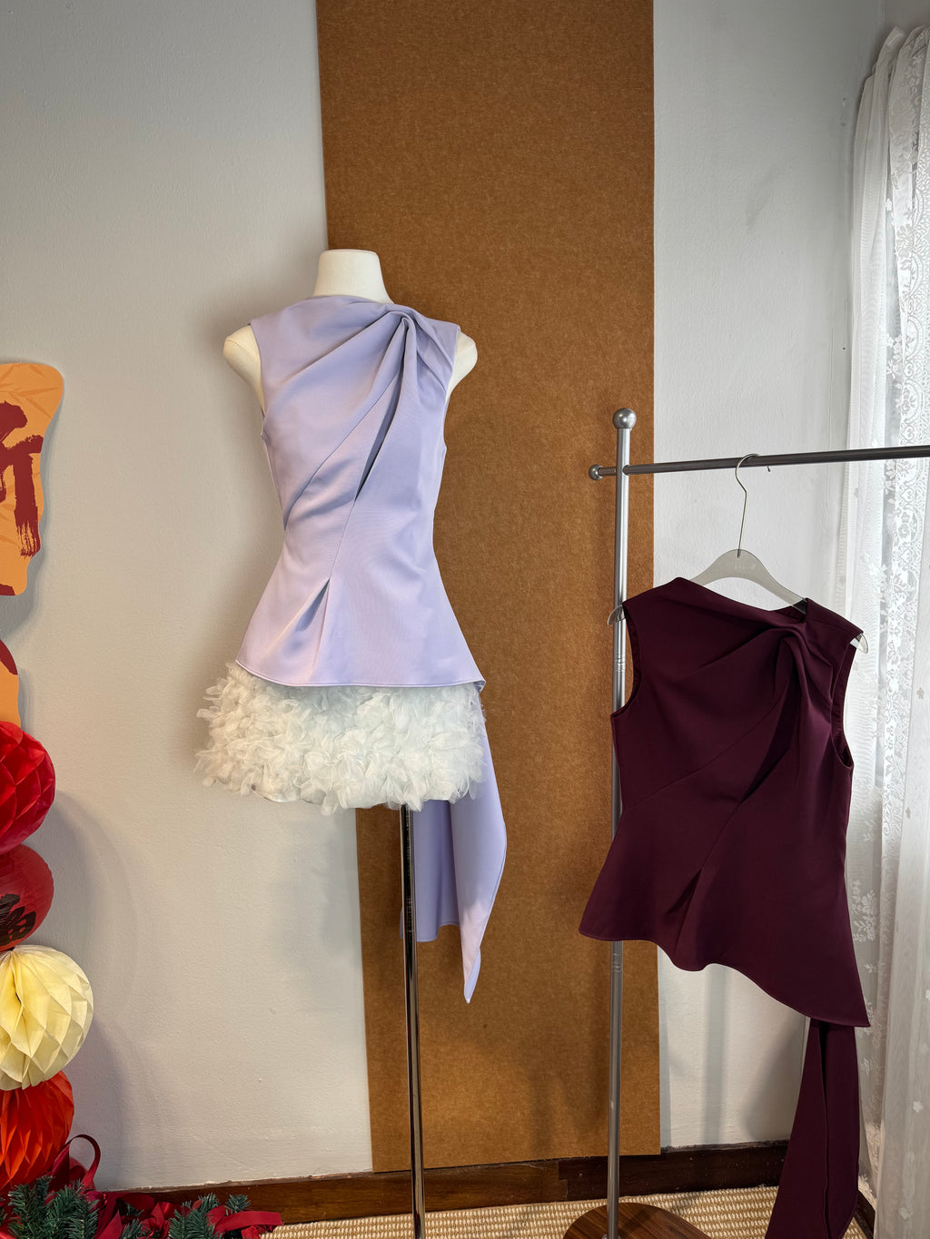 Twisted Knot Peplum Top with Sash | Nadia