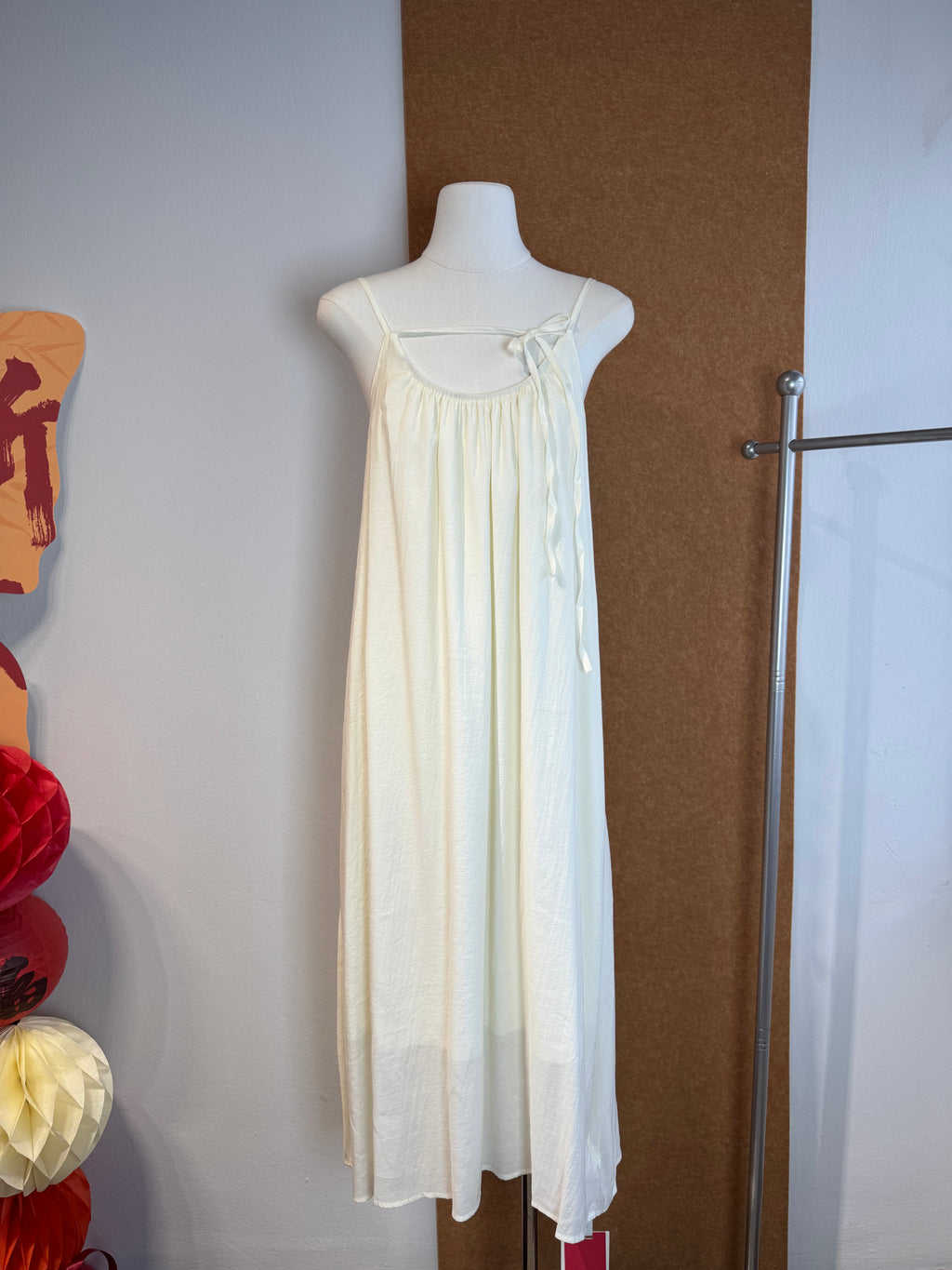 Gathered Crinkle-Pleat Slip Maxi Dress | Alice