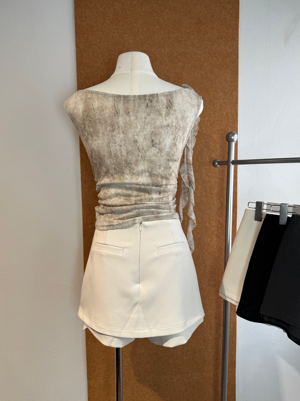 High-Waist A-Line Structured Skort | Avery