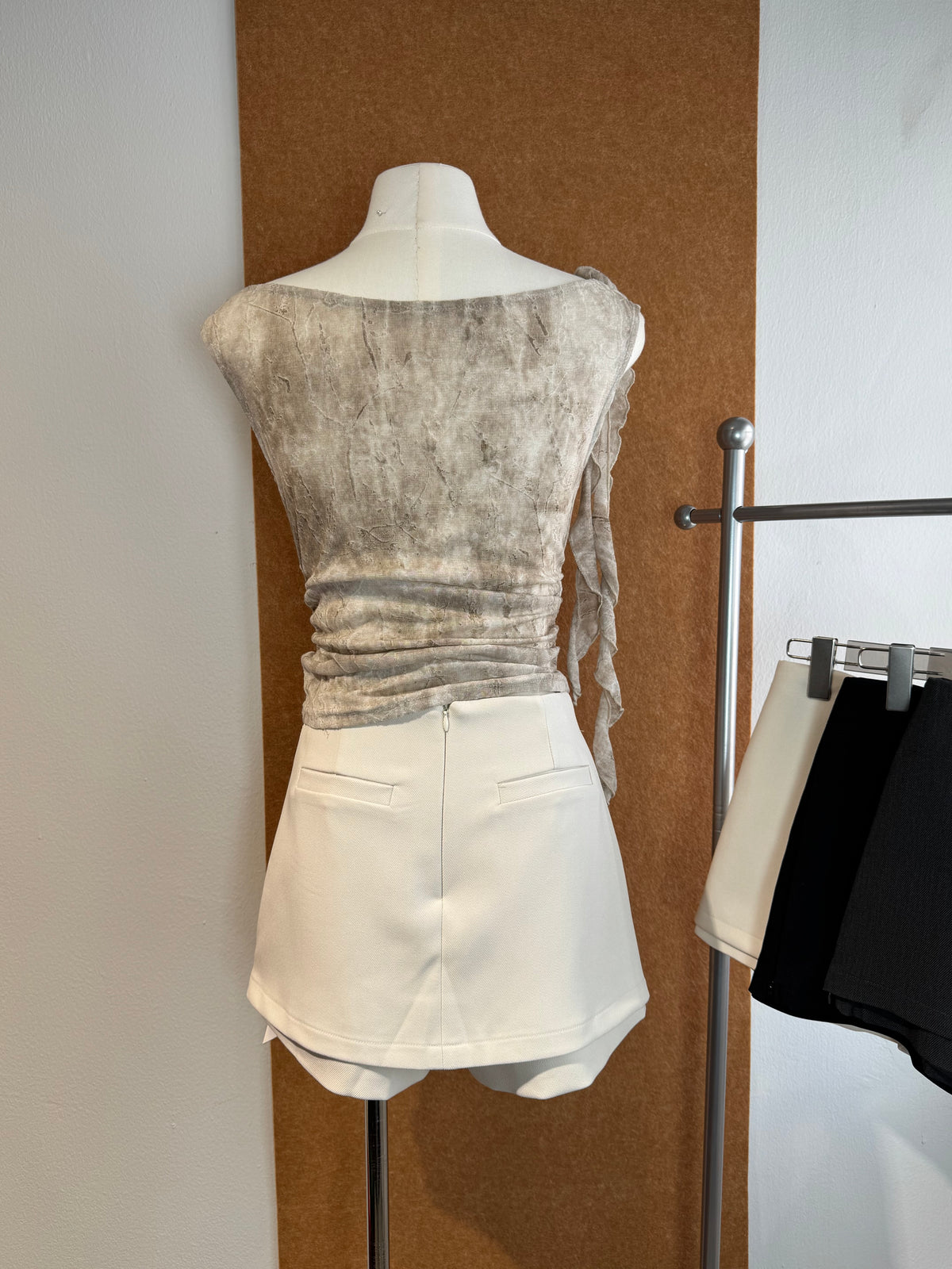 High-Waist A-Line Structured Skort | Avery
