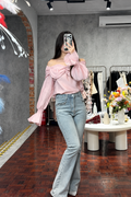 Bow Shoulder Off-Shoulder Blouse | Eleanor